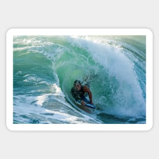 Bodyboarder in action Sticker